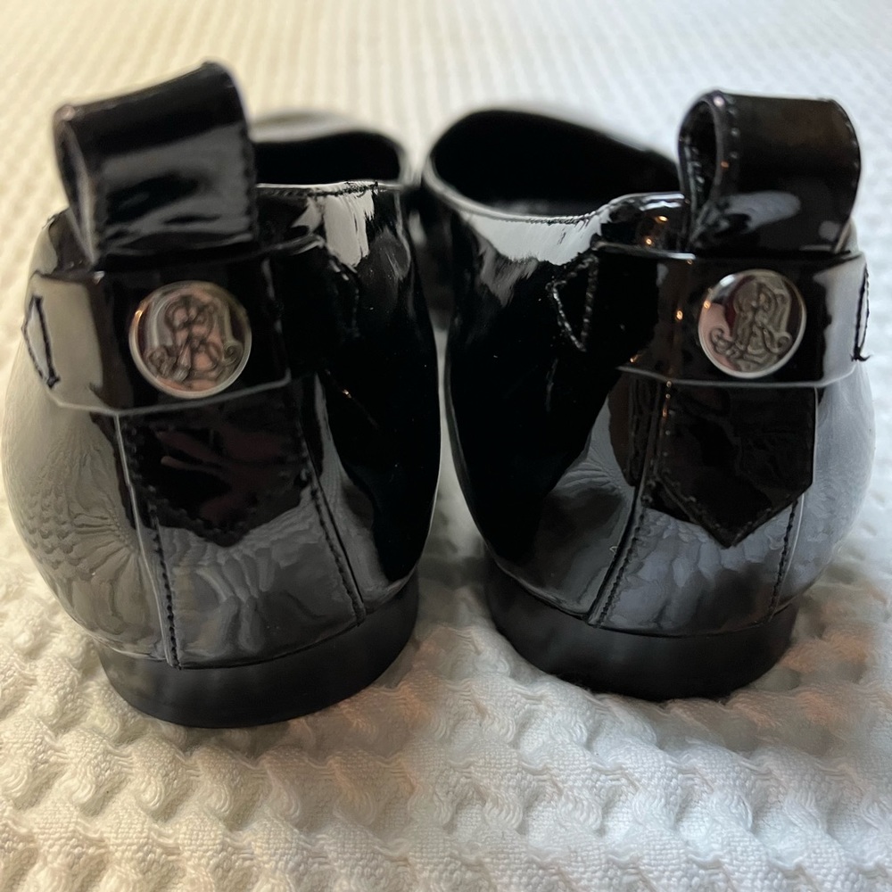 Lauren Ralph Lauren Black Patent Leather Ballet Flats size 9.5